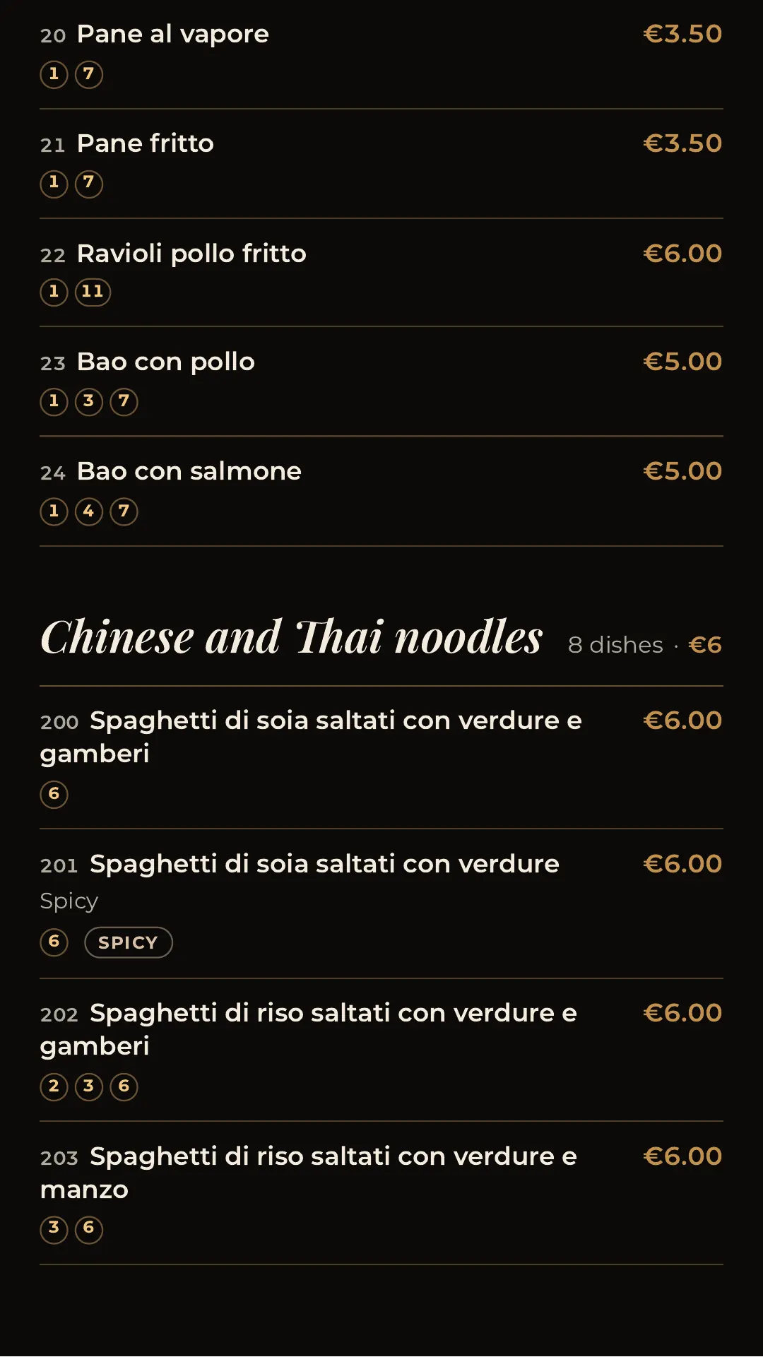 Full menu, page 21 of 32