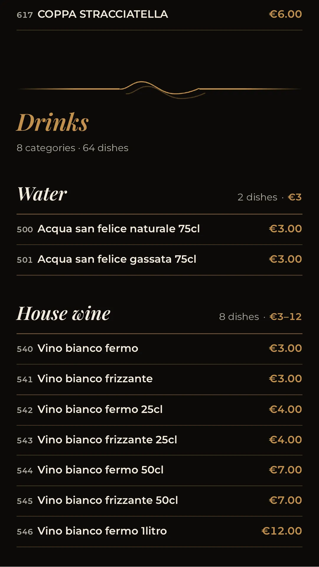 Full menu, page 27 of 32