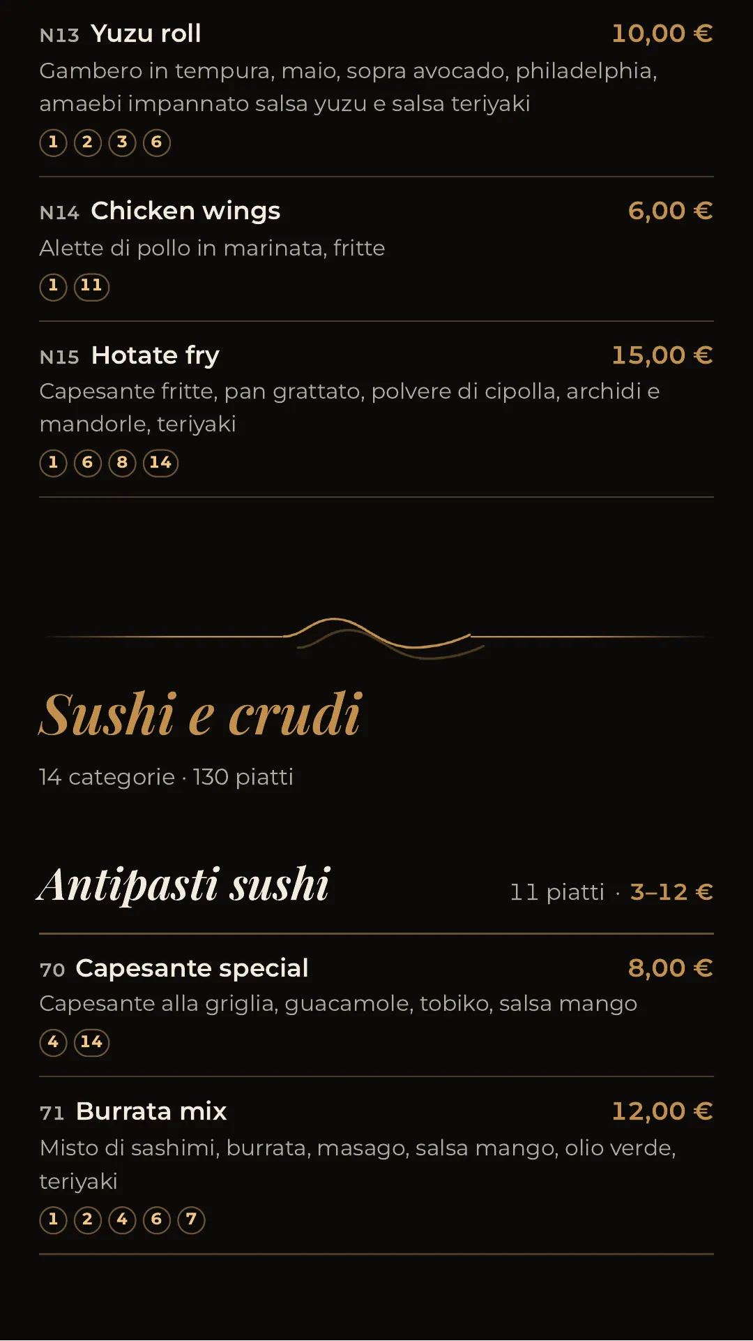 Menù completo, pagina 3 di 32