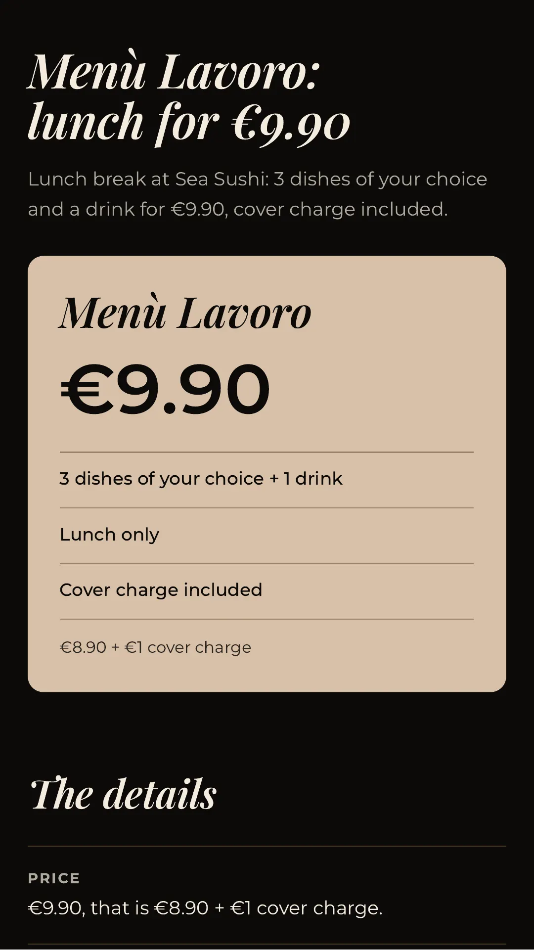 Menù Lavoro, page 1 of 2